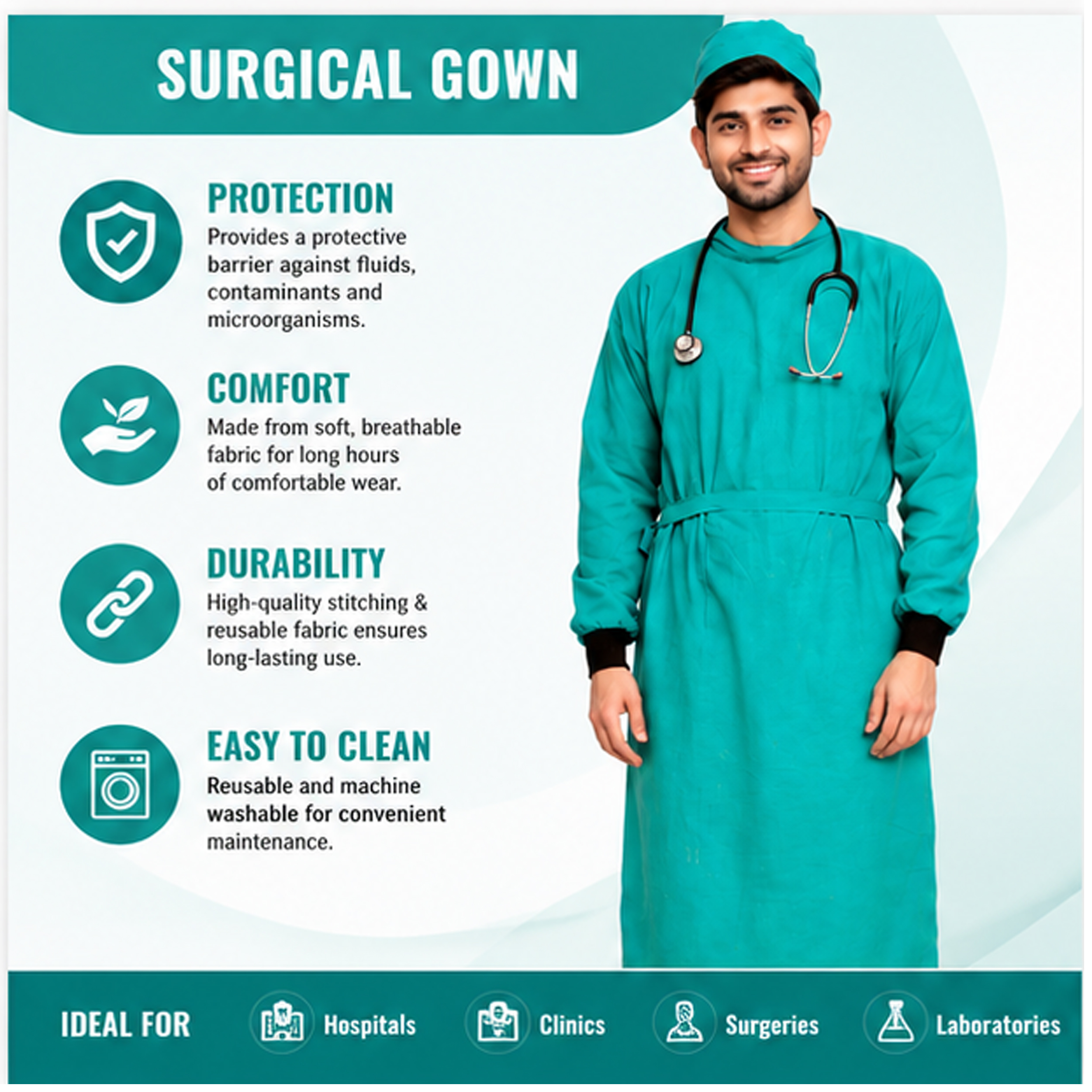 ot gown plain