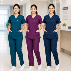 women’s premium hospital scrub suit – top & bottom set